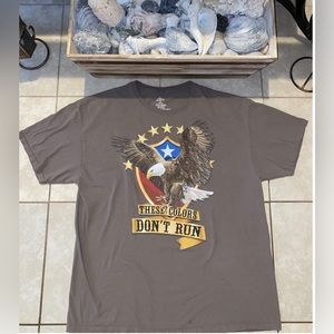 Patriotic Men’s T-shirt These Colors Don’t Run Size Extra Large/XL(46-48) brown